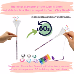 2Pcs Beading Funnel-Clay Beads Bracelet Making Kit