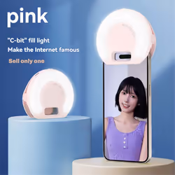 Ringlight Selfie Light Clip on Light for Mobile Phone Light B