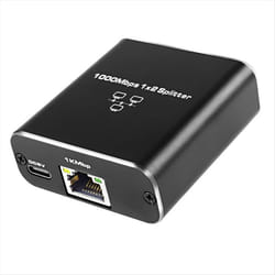 Gigabit Ethernet Splitter 1 to 2 1000Mbps RJ45 LAN Internet Splitter