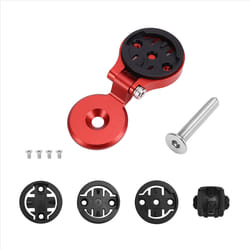 Bike Stem Handlebar Adjustable Bicycle Computer Holder Red