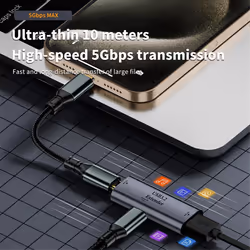 USB C to USB A Adapter,USB C to USB A 3.2 Adapter, for Laptop, Camera