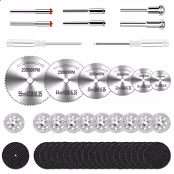 Cutting Wheel Kit for Rotary Tools, for Cutting Wood,