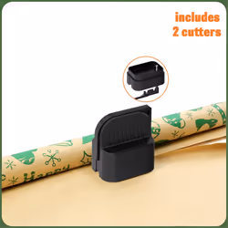 2-Pack Wrapping Paper Cutter with Wheels Straight Gift for Birthday