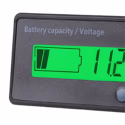 12V-72V Lead Acid Lithium Battery Capacity Voltage Meter White Screen