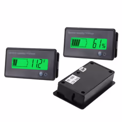 12V-72V Lead Acid Lithium Battery Capacity Voltage Meter White Screen