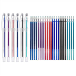 6 Heat Erase Pens Fabric Markers with 24Refills, Sewing Supplies