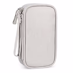 Travel Organizer for USB Cables, Headsets & Accessories Gray