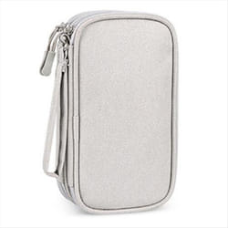 Travel Organizer for USB Cables, Headsets & Accessories Gray