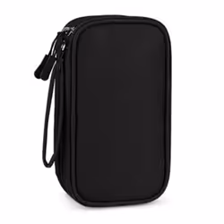 Travel Organizer for USB Cables, Headsets & Accessories Black