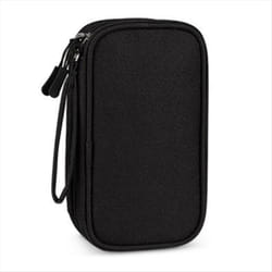 Travel Organizer for USB Cables, Headsets & Accessories Black