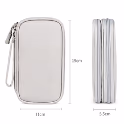Travel Organizer for USB Cables, Headsets & Accessories Black
