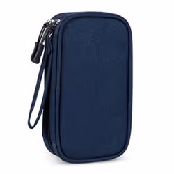 Travel Organizer for USB Cables, Headsets & Accessories Navy blue
