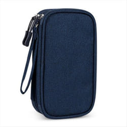 Travel Organizer for USB Cables, Headsets & Accessories Navy blue