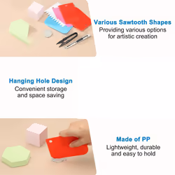 12 Pcs Plastic Clay, 2 Set Pottery Tools Soft Carving Scraper Kit D