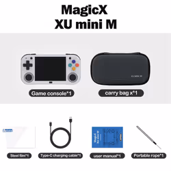 XU Mini M Game Console 128GB 11700 Games 2.8 Inch IPS White Gray