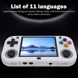XU Mini M Game Console 64GB 10700 Games 2.8 Inch IPS Linux White Gray
