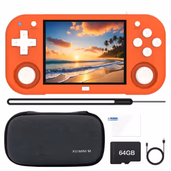 XU Mini M Game Console 64GB 10700 Games 2.8 Inch IPS Linux Orange