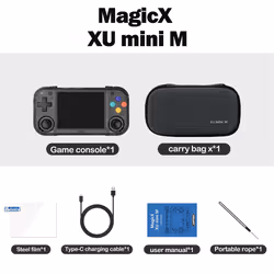 XU Mini M Game Console 64GB 10700 Games 2.8 Inch IPS Linux Black