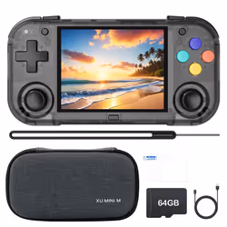 XU Mini M Game Console 64GB 10700 Games 2.8 Inch IPS Linux Black