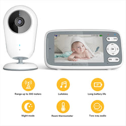 4 Inch Video Baby Monitor Camera 3X Digital Zoom EU PLUG