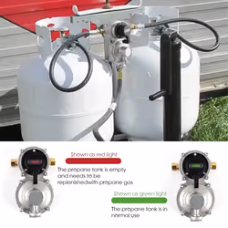 Heavy Duty 2-Tank Auto Changeover LP Propane Gas Regulator with Gauge