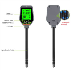 PH/EC/Humidity/Sunlight/Fertility/Temp Digital Soil Moisture Tester