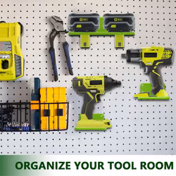 Wall Mount Holder for 18V NiCd Li-Ion Battery and Power Tools