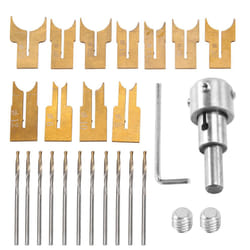 Wooden Beads Drill Bit Ball Milling Cutter Set 24Pcs Woodworking Tool
