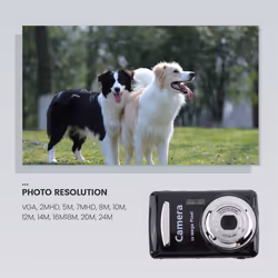 Digital Camera,Portable Cameras 16 Million HD Pixel Compact Black