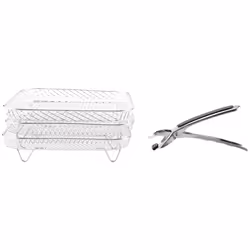 8 Inch Air Fryer Rack Square Three Stackable Racks, Dehydrator Rack