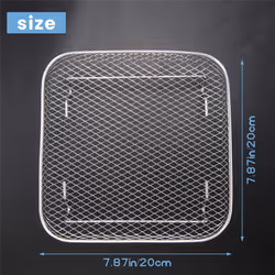 8 Inch Air Fryer Rack Square Three Stackable Racks, Dehydrator Rack