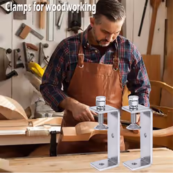 Metal C Clamp Woodworking C-Clamp with Wide Jaw Opening (130MM),2PCS