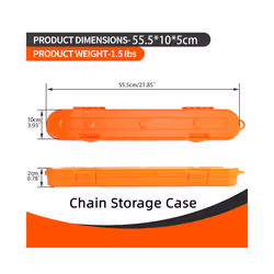 Chainsaw Chain Storage Case,Chainsaw Chain Organizer Box (Orange)