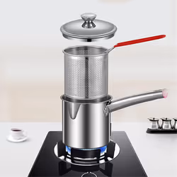 Deep Fryer Pot,Small Fryer Pot,Multipurpose Stainless Steel Baskets