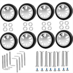 8pc Luggage Wheels Replacement Kit,Mute Caster Replacement Suitcase B
