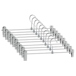 Hangers,Skirt Hangers with Clips Space Saving, for Pants 10 Pack