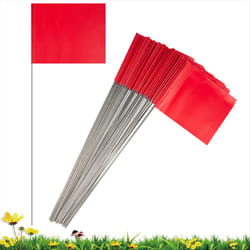 50Pack Marking Flags, Red Yard Flags 15x4x5Inch, Marker Flags