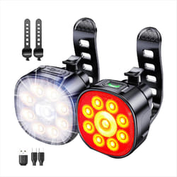 Bike Lights [4+6 Modes], USB Rechargeable Bike Lights Front & Back