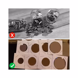 300Pcs 6 Assorted Sizes Coin, Album Storage Holders for Coin Protect