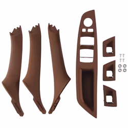 RHD Car Interior Door Handle Door Panel Pull Trim Cover Red-Brown RHD