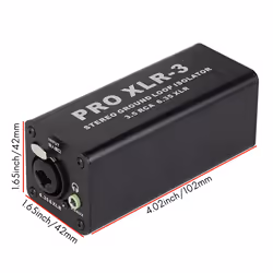 PRO XLR-3 Stereo Ground Loop Isolator 3.5 6.35 XLR Audio for PC