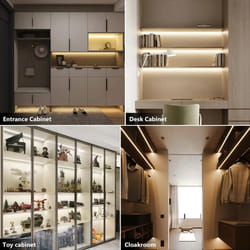 Touch Sensor Under Cabinet Light Dimmable COB LED Strip ,EU Plug