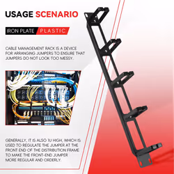19 Inch 1U Rack Cabinets Cable Management Network Organizer Hollow