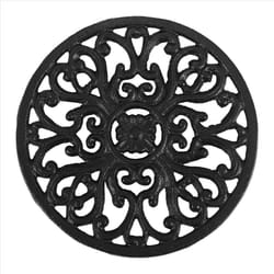 Round Cast Iron Trivet 6.7Inch Iron Heat-Insulation Trivet Non-Slip