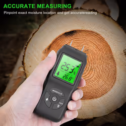 Digital Moisture Meter, Water Leak Detector, Moisture Tester, Pin