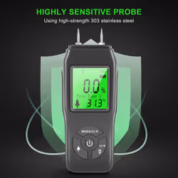 Digital Moisture Meter, Water Leak Detector, Moisture Tester, Pin