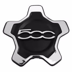 Car Wheel Center Cap Cover for 500X Dust Cover,Black & Silver