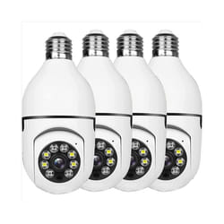 4 Pack Light Bulb Security Camera Outdoor, 2.4G Wifi Light Socket