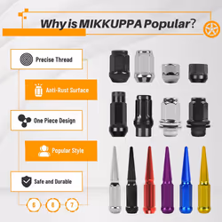 20Pcs 14X1.5 Lug Nuts for 1999-2021 1500