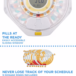 Automatic Pill Dispenser,28-Day Capacity, Sound & Light Alerts